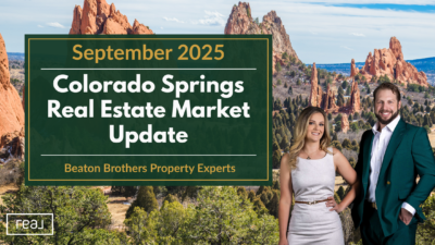 Colorado Springs real estate market update September 2025 — view of homes and Pikes Peak showing stable housing market conditions.