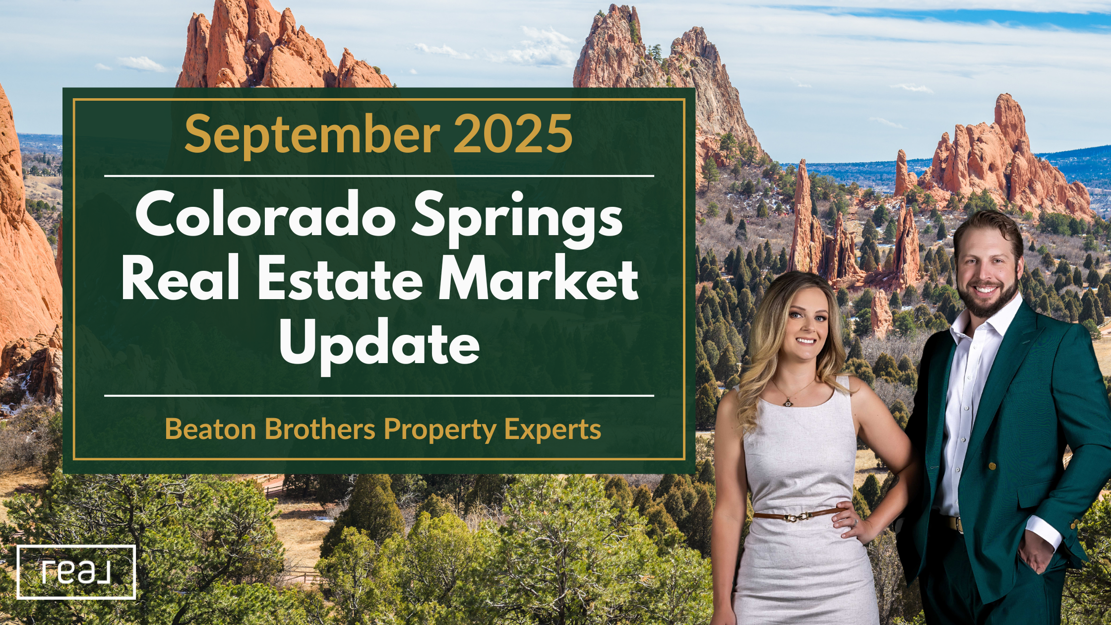 Colorado Springs real estate market update September 2025 — view of homes and Pikes Peak showing stable housing market conditions.