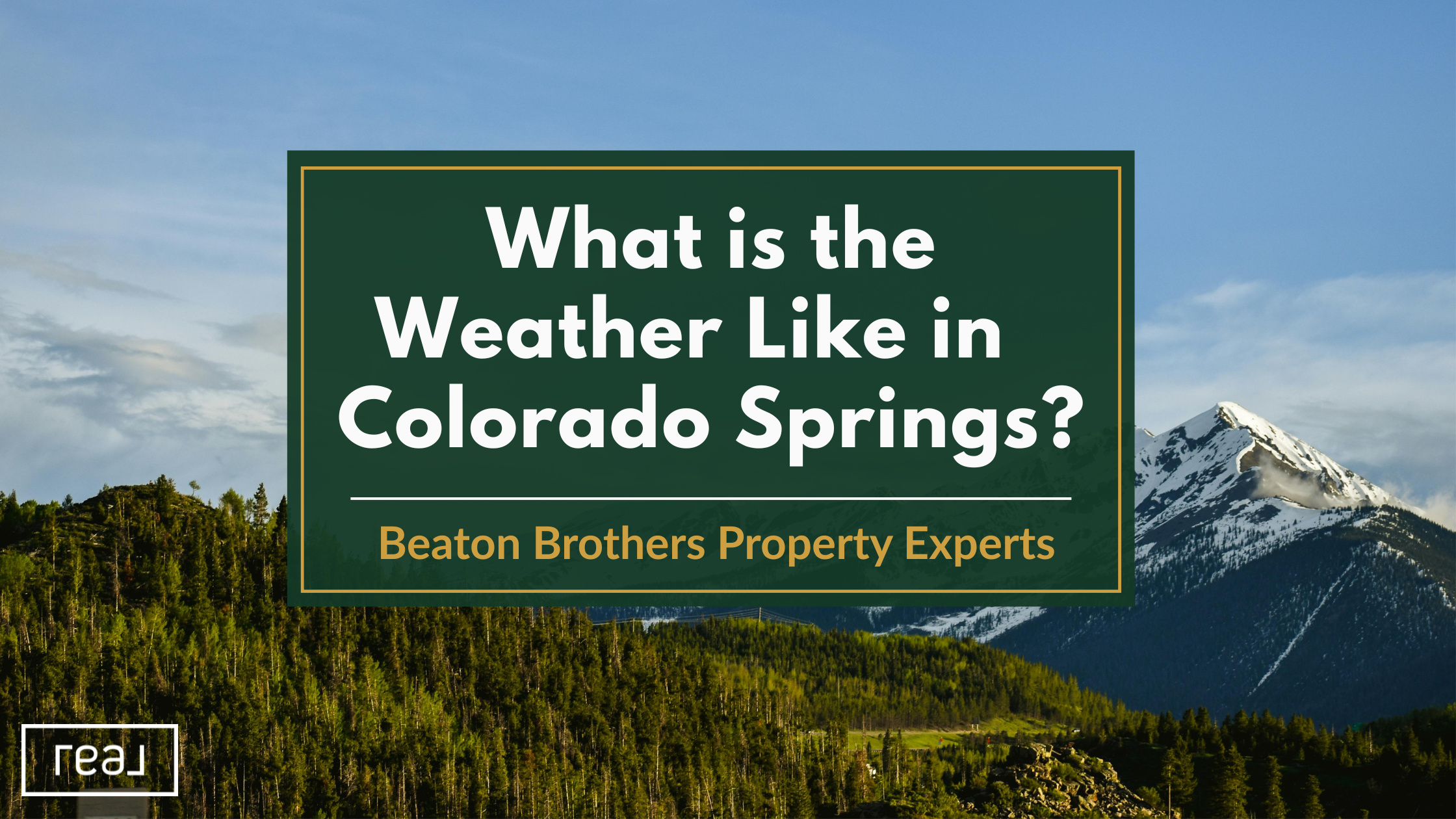 Colorado Springs weather and climate guide for people moving to the Pikes Peak region.