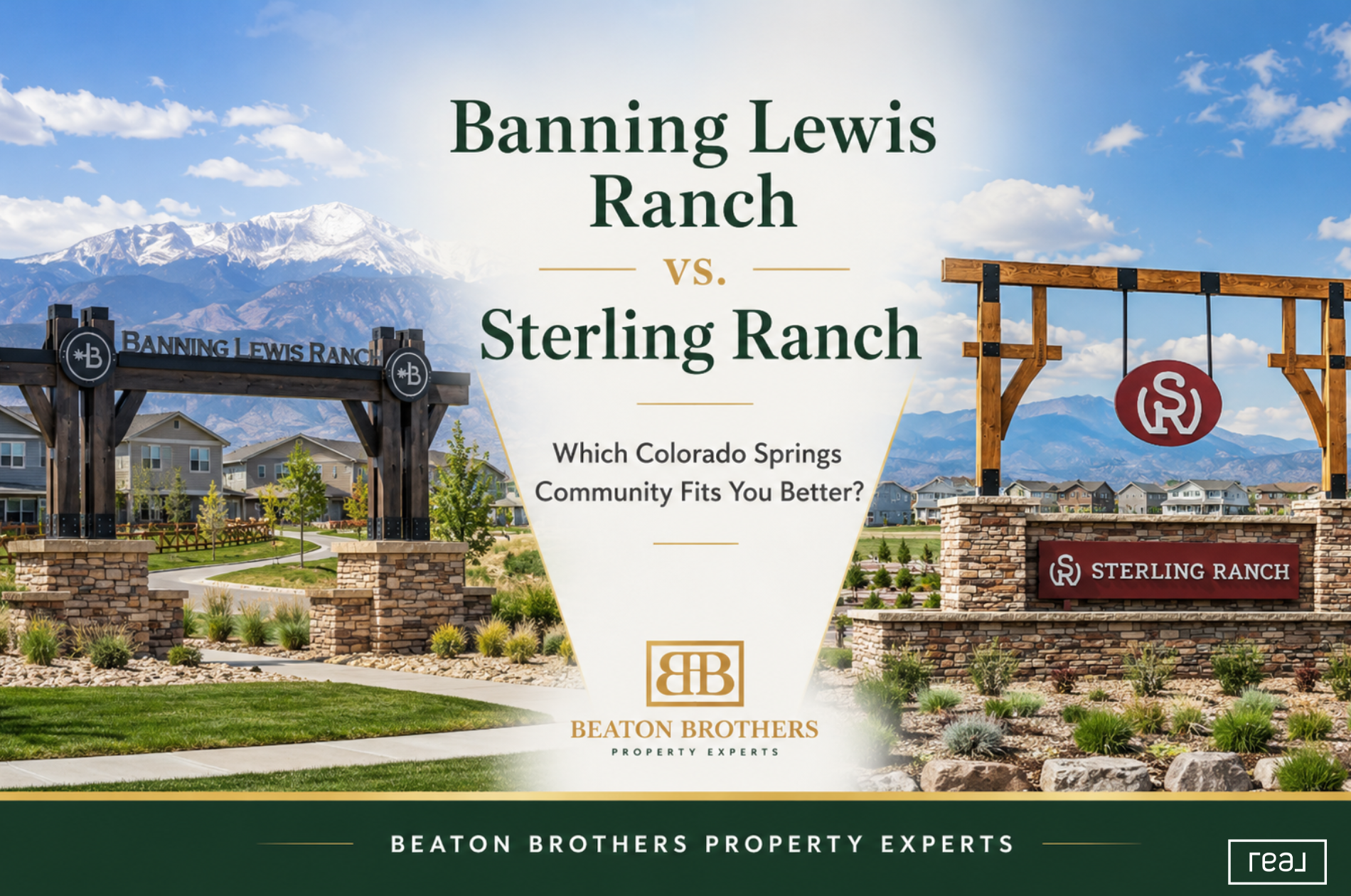 Banning Lewis Ranch vs Sterling Ranch community comparison in northeast Colorado Springs