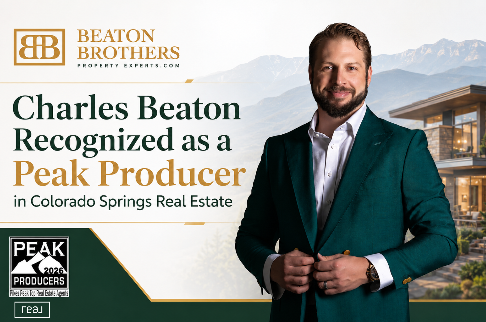 Charles Beaton recognized as a Peak Producer in Colorado Springs real estate.