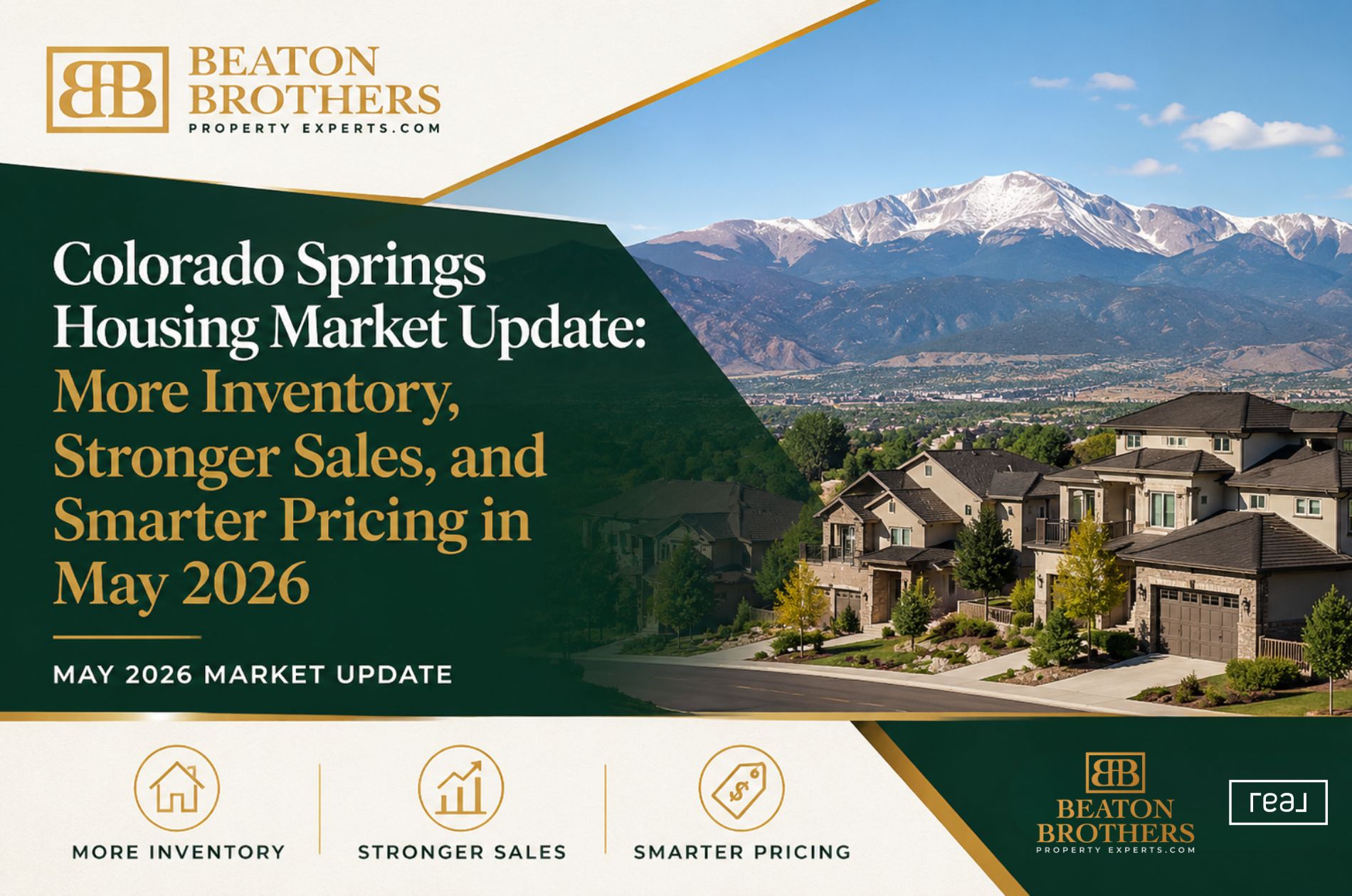 Colorado Springs housing market update May 2026 with view of homes and the Front Range