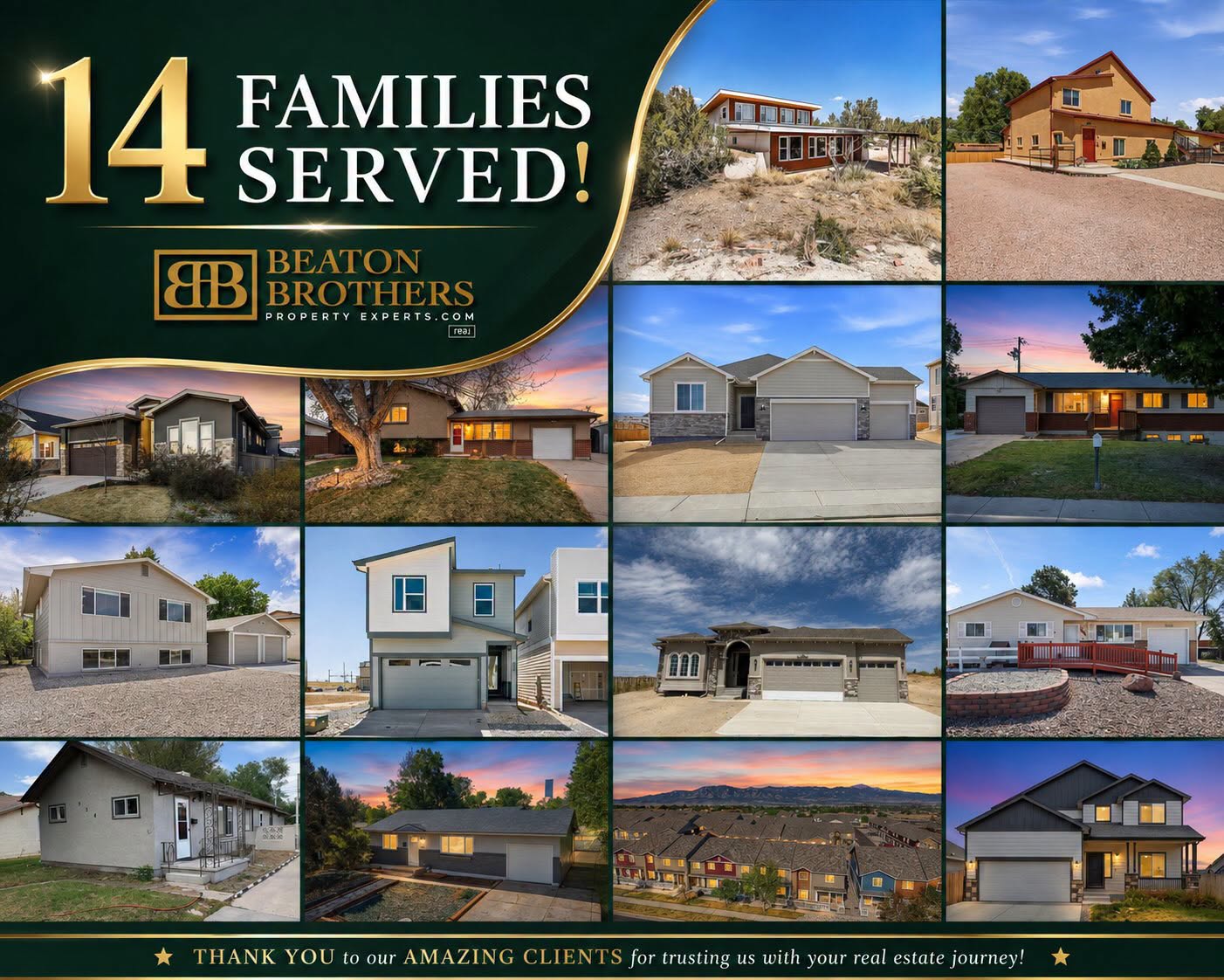 Beaton Brothers Property Experts celebrates 14 Colorado Springs home closings in July 2026
